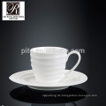 Hotel Ozean Linie Mode Eleganz weiß Porzellan Cafe Tasse Espresso Tasse Kaffeetasse